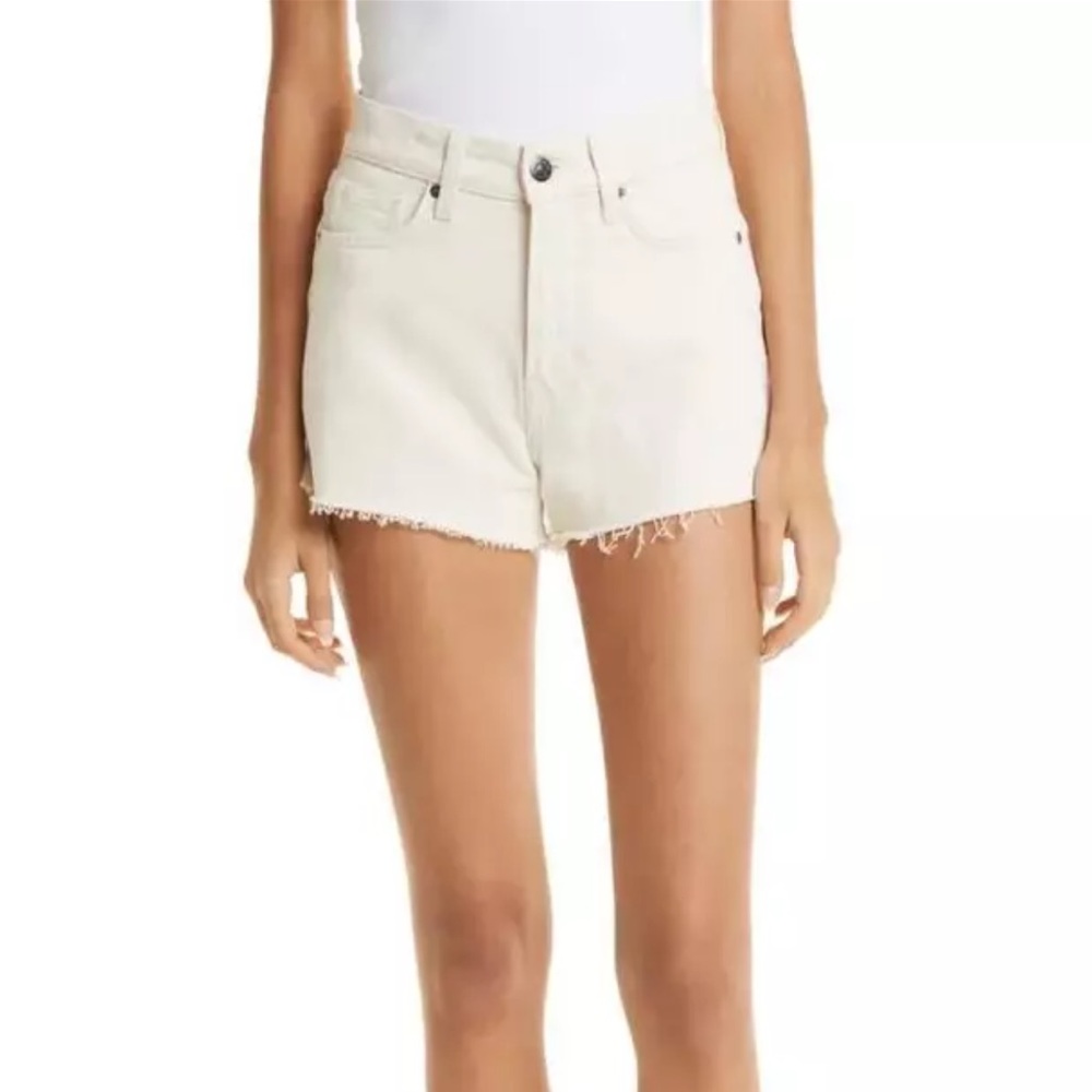 Veronica Beard Cream Jean Shorts